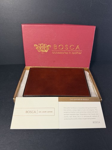 Bosca old leather passport - old,